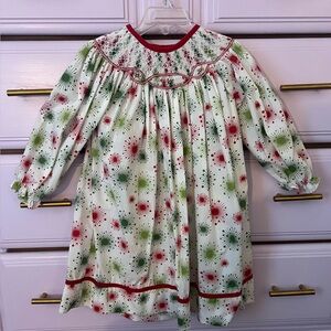 Festive Smocked Christmas Dress